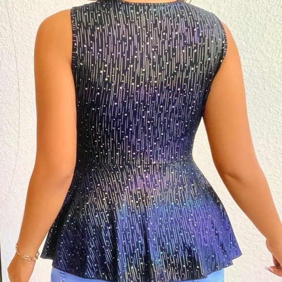 Asymétrique glittering Top - Picture 2 of 8